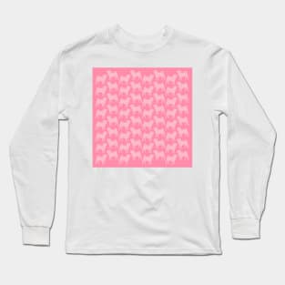 Pink Pug Pattern Long Sleeve T-Shirt